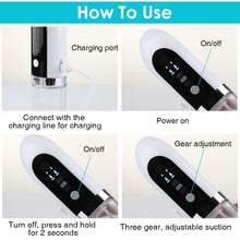 Load image into Gallery viewer, Blackhead Remover Vacuum Suction Rechargeable Small Bubble Black Head Pore Cleaner Acne Skin Care Electric Face Nose Cleanser
