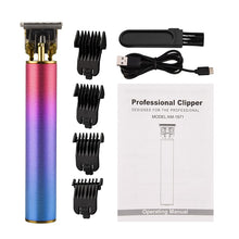 Load image into Gallery viewer, Electric Hair Clipper Cordless 0mm T-blade USB Rechargeable Hair Trimmer For Men Children Hair Cutting Barber Razor Machine
