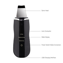 Load image into Gallery viewer, Ultrasonic Skin Scrubber Facial Cleaning Peeling Shovel Lifting Machine + Electric Vacuum Suction Cleaner Face Cleaning Blackhead Removal

