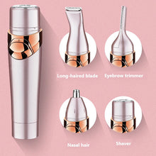 Load image into Gallery viewer, 4 In 1 Women Face Facial Body Hair Removal Lady Shaver Epilator Female Shaving Electric Trimmer Razor For Eyebrow Nose

