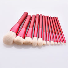 Load image into Gallery viewer, 12pcs Red Wood Makeup Brushes Set Bronzer Sculpting Blush Concealer Brush Professional Cosmetic Beauty
