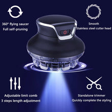 Load image into Gallery viewer, Automatic Hair Trimmer 360 Rotating Hair Clipper LED Display Portable Shaved Head Artifact UFO Flying Saucer Cutter Head
