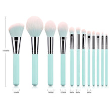 Load image into Gallery viewer, 12pcs/set Makeup Brushes Light Blue Beauty Cosmetics Foundation Blush Powder Concealer Eyeshadow Eyebrow
