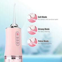 Load image into Gallery viewer, 300ML Portable Oral Irrigator Dental Water Flosser Water Jet Toothpick Waterproof 3 Modes USB Rechargeable Teeth Cleaner
