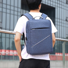Load image into Gallery viewer, Backpack For Men Luxury Waterproof Nylon Bag For Laptop USB Charging Business Solid Color Rucksack Man Simple Bagpack
