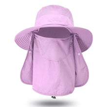 Load image into Gallery viewer, Summer Quick-drying Men Women Hat Outdoor Face Mask Wide Brim Bucket Hat Sun Protection Cap for Fishing Hunting
