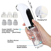 Load image into Gallery viewer, Blackhead Remover Vacuum Suction Rechargeable Small Bubble Black Head Pore Cleaner Acne Skin Care Electric Face Nose Cleanser
