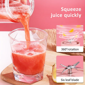 Mini Portable Blender USB Rechargeable 500ml Cup Bottle Electric Juicer Smoothie Kitchen Mixer Orange Machine Juice Extractor