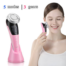 Load image into Gallery viewer, 5 in 1 EMS Face Mesotherapy Electroporation Led Photon Lifting Beauty Lifting Face Skin Facial Care Neck Massager

