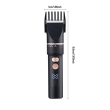 Load image into Gallery viewer, Electric Hair Clipper Usb Hair Trimmer Titanium Ceramic Blade Men Kids Cordless Hair Cutting Barber Machine Lcd Display
