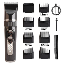 Load image into Gallery viewer, Full Body Washable Electric Hair Clipper Ceramic Professional Fine Adjustable Hair Trimmer Low Noise Hair Cutting Machine Razor
