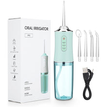 Load image into Gallery viewer, 300ML Portable Oral Irrigator Dental Water Flosser Water Jet Toothpick Waterproof 3 Modes USB Rechargeable Teeth Cleaner
