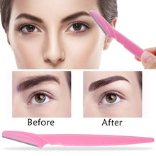 Load image into Gallery viewer, 100Pcs Eyebrow Cutting Knife Blades Shaver Women Face Trimmer Hair Removal Eye Brow Cutters Portable Safety Beauty Makeup Tools
