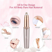 Load image into Gallery viewer, USB Rechargeable 3D Arch Blade Lady Shaver Circular Arc Cutter LED Light Design Painless Epilator Mini Hair Removal Trimmer
