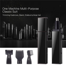 Load image into Gallery viewer, Portable 4 In 1 Rechargable Ear Nose Trimmer Electric Close Shaver Beard Eyebrow Face Trimer Set For Men With Washable Blade

