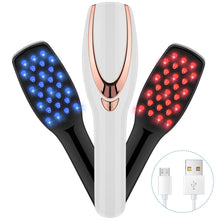 Load image into Gallery viewer, 3-IN-1 USB Rechargeable Hair Growth Infrared Electric Massage Anti Hair Loss Phototherapy Scalp Massager Comb LED Light
