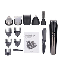 Load image into Gallery viewer, Professional Electric Cordless Hair Clipper Rechargeable Shaver Eyebrow Shaving Trimer Beard Cutting Sets For Nose Ear Hair Male
