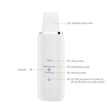 Load image into Gallery viewer, Professional Ultrasonic Skin Scrubber Ion Deep Face Cleaning Peeling USB Rechargeable Facial Care Device Beauty Instrument

