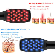 Load image into Gallery viewer, 3-IN-1 USB Rechargeable Hair Growth Infrared Electric Massage Anti Hair Loss Phototherapy Scalp Massager Comb LED Light
