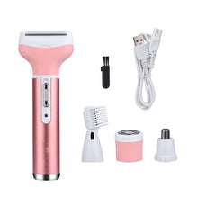 Load image into Gallery viewer, Professional Rechargeable Female Shaver Eyebrow Body Nose Ear Beard Hair Trimmer Set Lady Facial Hair Remover Razor Machine
