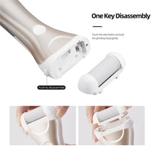 Load image into Gallery viewer, LED  Display Electric Pedicure Foot Grinder Callus Remover Heel Dead Skin Removal Rechargeable Foot Care Tool Files Machine (Gold)
