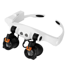 Load image into Gallery viewer, Magnifier Glass Adjustable Double Light Loupe Microscopes Jewelery Precision Parts Watch Repair Illumination Magnifying Glasses
