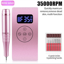 Load image into Gallery viewer, New Rechargeable Electric Cordless Nail Drill Machine 35,000 RPM &amp; UV Gel Nail Dryer Lamp Salon Expert Nail Art Manicure Tools
