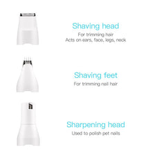 Load image into Gallery viewer, 3 In 1 Professional Pet Cat Dog Hair Trimmer Rechargeable Electric Animal Clippers Hair Cutting Shaver Machine Feet Hair Remover (As is shown)
