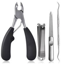 Load image into Gallery viewer, Black Toe Nail Clippers Nail Correction Thick Nails Ingrown Toenails Nippers Cutters Dead Skin Dirt Remover Pedicure Care Tool
