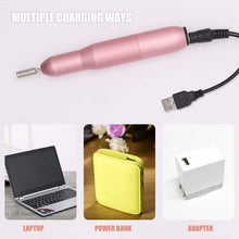 Load image into Gallery viewer, USB Electric Nail File Nail Sander Professional Nails Manicure Machine Manicure Pedicure Kit for Salon and Home Nail Art Tools
