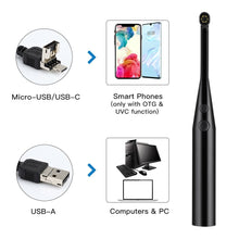 Load image into Gallery viewer, Intraoral Dental Camera Endoscope 720P HD Oral Dental Camera Adjustable 6 LED Light IP67 USB Tooth Camera for PC Laptop Computer
