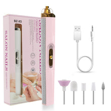 Load image into Gallery viewer, USB Professional Electric Pen-Shape Nail Grinder Machine 5 IN 1 LED Nail Art Drill Set File Nail Pedicure Drill Nails Apparatus
