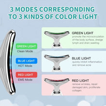Load image into Gallery viewer, 3 Colors Led Facial Neck Massager Photon Skin Tighten Slimming Reduce Double Chin Anti Wrinkle Face Neck Lift Machine
