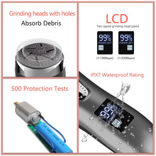 Load image into Gallery viewer, Electric Pedicure Foot Grinder File Callus Remover USB Rechargeable Heels Dead Skin Removal Vacuum Cleaner with LED display
