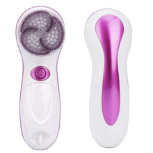 Load image into Gallery viewer, 5 In 1 Electric Facial Cleansing Brush Face Massager Pore Drit Deep Cleaning Exfoliating Blackhead Remover Portable Cleaner
