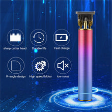 Load image into Gallery viewer, Electric Hair Clipper Cordless 0mm T-blade USB Rechargeable Hair Trimmer For Men Children Hair Cutting Barber Razor Machine
