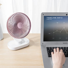 Load image into Gallery viewer, 4000mAh Rechargeable Air Cooling Ventilator Electric USB Auto Rotation Desktop Fan 4 Speed Wind Silent Portable for Home Office
