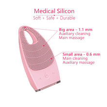 Load image into Gallery viewer, Facial Cleansing Brush Electric Face Clean Device Facial Massager Skin Cleaner Sonic Vibration Deep Pore Cleaning Brush
