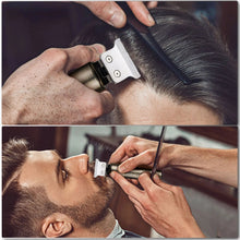 Load image into Gallery viewer, Men's Hair Clipper Waterproof Rechargeable Cordless Hair Beard Trimmer Kit with LED Display 3 Limit Combs for Zero Gap Baldhead
