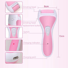 Load image into Gallery viewer, Electric Rechargeable Pedicure Foot Care Tool Fast Callus Mini Feet Dead Dry Skin Removal Portable and small Foot Sharpener
