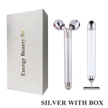 Load image into Gallery viewer, 24k Gold Energy Beauty Bar Facial Face Massager 3D Roller Electric Sonic Energy &amp; T Shape Arm Eye Nose Head Massager Face Lift
