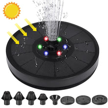 Load image into Gallery viewer, Solar Fountain Colorful LED Lights Swimming Pools Fountain Garden Pool Pond Bird Water Floating Lawn Decoration 7V/3W

