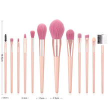 Load image into Gallery viewer, 12pcs Nude Pink Makeup Brushes Kit Beauty Make Up Tool Loose Powder Concealer Blush Eyeshadow Brush Cosmetic Set
