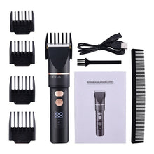 Load image into Gallery viewer, Electric Hair Clipper Usb Hair Trimmer Titanium Ceramic Blade Men Kids Cordless Hair Cutting Barber Machine Lcd Display
