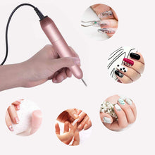 Load image into Gallery viewer, USB Electric Nail File Nail Sander Professional Nails Manicure Machine Manicure Pedicure Kit for Salon and Home Nail Art Tools
