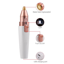 Load image into Gallery viewer, 2 In 1 Electric Eyebrow Trimmer Female Women Epilator Eye Brow Lip Hair Removal Mini Painless Face Whole Body Shaver
