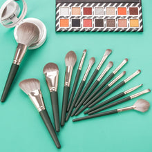 Load image into Gallery viewer, 14pcs Green Makeup Brushes Set Beauty Foundation Powder Blush Sculpting Brush Eyeshadow Blooming Nasal Cosmetic
