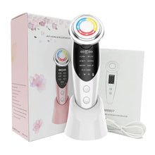 Load image into Gallery viewer, 7 in 1 Face Massager RF Microcurrent Mesotherapy Electroporation LED Skin Rejuvenation Remove Wrinkle Lifting Beauty Tool
