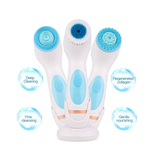 Load image into Gallery viewer, 3 In 1 Electric Facial Cleansing Brush Rotating Face Deep Cleaning Waterproof Skin Exfoliation Facial Massager
