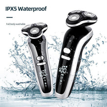 Load image into Gallery viewer, 4 In 1 Electric Shaver For Men Beard Nose Trimmer Cordless Hair Clipper Facial Cleaning Brush Waterproof Hair Cutter LED Display
